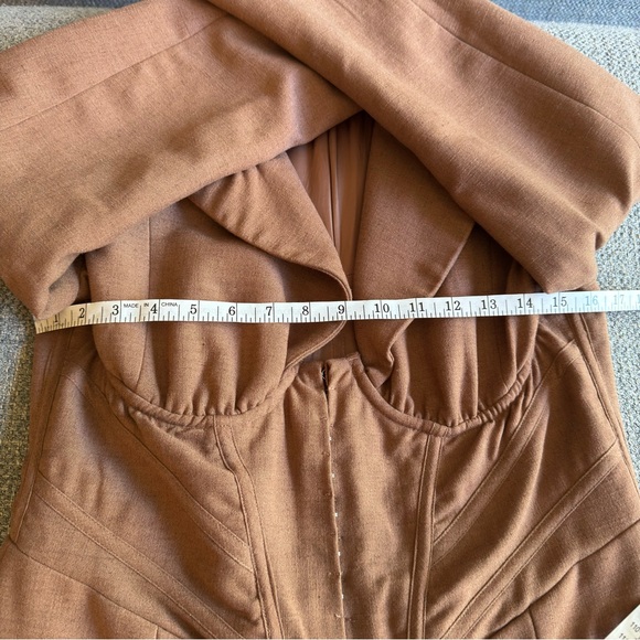 House of CB Makani Mocha Hourglass Corset Blazer L+ - Picture 11 of 15